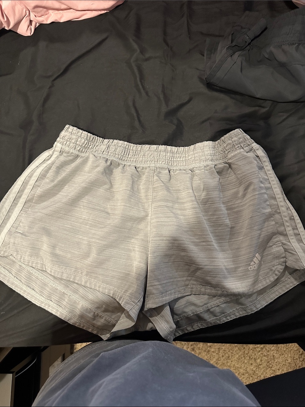 adidas Women’s Light Gray Athletic Running Shorts